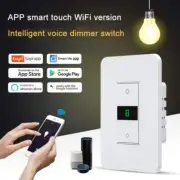 Tuya Wifi Smart Wall Touch Switch US Light Dimmer Switch Works with Smart Life A