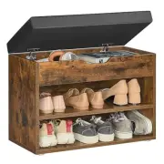 Shoe Bench with Cushion, Storage Bench with Padded Seat, Entryway Bench with