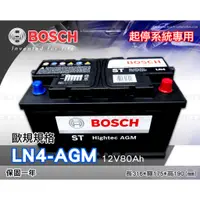 在飛比找蝦皮購物優惠-全動力-BOSCH 博世 歐規電池 起停系統 AGM LN4