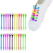 Easy No Tie Silicon Shoelaces, Elastic Laces for Sneakers & Shoes 14 pk