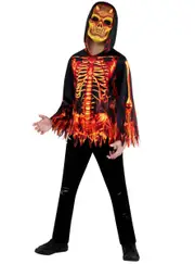 Flame Red Devil Boys Halloween Costume