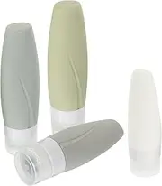 VICASKY 4pcs Silicone Travel Bottles Refillable Toiletry Containers for Shampoo Lotion Leakproof Design Lightweight and Durable Travel Accessories