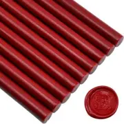 TELOSMA Matte Dark Red Glue Gun Sealing Wax Sticks Wax Seal Rod for Sealing W...