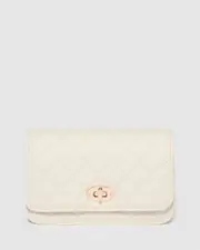 Ivory Eboni Quilted Crossbody Bag