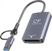 USB-C&USB-A 2-in-1 CFexpress Card Reader, USB 3.2 Gen 2 10Gbps CFexpress Tyep B