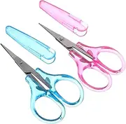Tofficu Craft Cutting Scissors Set 2pcs Home Sewing Scissors Soft Protective Cover for Embroidery