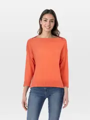 Salmon Cashmere Knit Top