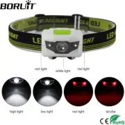 Super Bright LED Headlamp Head Torch Red Flashlight Camping Headlight Fishing AU