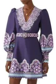 ZIMMERMANN Celestial Beaded Slim Fit Skater Dress Size OP