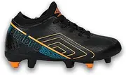 [UMBRO] Spirito Youth Firm Ground Soccer Shoes, Black/Orange/Blue, 4.5 Big Kid