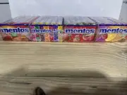 (3) Mentos Chewy Mint Candy Roll, Fruit, 15 Rolls With 14 In Each, BB 04/2027