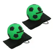2Pcs 1.9 Inch Sports Wrist Ball, Soccer for Exercise, Fluorescent Green