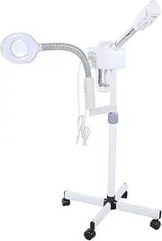 Standing Facial Steamer for Skin, 2 in 1 Beauty Professional Portable Facial Steamer with LED 3 X Magnifying,Facial Sauna Spa for Home and Beauty Salon, Ozone Humidifier