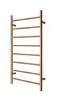 Brushed rose Gold copper Heated Towel Rail rack ladder round AU 1000*620 mm