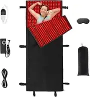 CHROX 2520Pcs Red Light Therapy Blanket for Full Body, LEDs Infrared Light Therapy Mat with Timer,Red Light Mat Heating Pad for Shoulder Waist Pain Relief