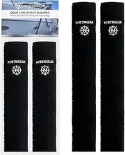 Dock Line Chafe Guards 24” Length (2 Pack) - Ultra-Strong Removable Chafing Guard, UV Resistant, Eliminates Boat Line Squeaking and Protects Your Boat Finish
