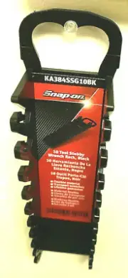 SNAP-ON Wrench Rack 10 Positions Stubby Short Medium Mini KA384SSG10BK Black