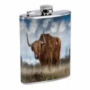 Yak Em1 8oz Stainless Steel Flask Drinking Whiskey Liquor