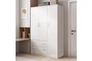 Foret Cabinet Wardrobe Clothes Rack Bedroom Storage Shelf Organiser 3 Doors