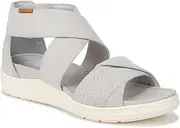 [Dr. Scholl's] Women's Time Off Fun Sandal Flat, Vapor Grey Microfiber, 7