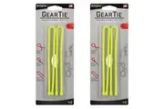 4pc Nite Ize Gear Tie 12in Reusable Rubber Twist Wire Cable Organiser Yellow