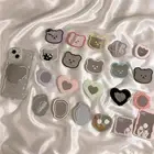 Make-up Mirror Plastic Portable Heart Multicolor Modern Free Stand Home Decor