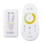 S302 Dual Channels 2.4GHz RF Wireless LED Strip Controller with Wall Mount Half-touch 5 Keys DC 12-24V 18A