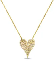 Forever Creations 14K 0.50 ct. tw. Diamond Heart Necklace