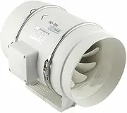 8" Inline Duct Fan Pre-Wired Exhaust Fan,Ventilation Fan Hydroponic Inline Exhaust Industrial Vent Silent Fan Extractor Duct for Grow Tents/Hydroponics/Booster Smoke Moving White Immutable Speed