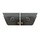 600 x 230 x 400mm Black Flat PAIR Ute Toolbox Truck Under Body Tray Tool Box