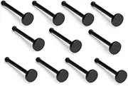 [Pierced Owl] 10 Pieces - 20G Bioflex Black Nose Stud 2 mm Top Retainer, Metal Free, Allergy Free