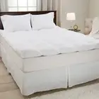 4 Inch Mattress Topper Down Duck Feather Bed Gusset Matress Pad w Cotton Cover