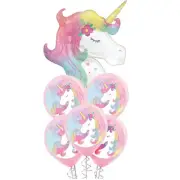 Enchanted Unicorn Party Supplies SuperShape Balloon Pack Birthday Decorations