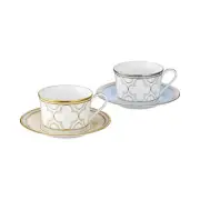 Noritake Cup &amp Saucer Pair Set Color Changing Coffee &amp Tea Approx. 245cc