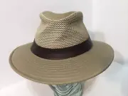 NO TAGS Henschel Earth Aussie Packable Breezer Khaki 3378-95 Cotton Mesh Sz L