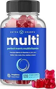 Men's Multivitamin Gummies | Vitamins A, B, C, D, E, Biotin, Folic Acid | Daily Multivitamin for Men, Berry | Chewable Men's Gummy Multivitamins | Bone, Brain, Heart, Immune & Energy Boost Supplement