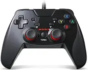 UKELALA Wired USB Gaming Controller Gamepad Joystick for PC Laptop Computer (Windows XP/7/8/10/11) & PS3 & Android & Steam Black