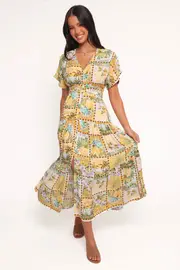 [PUP78] Sorrento Maxi Dress - Tropical Sun XS Multi