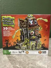 PUZZ 3D Haunted House Durable Foam Puzzle 67 Pieces Halloween Craft No Glue New