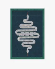 120' x 185' | Machine Washable Runner Rug | Kid & Pet Friendly | Indoor Rug | Jonathan Adler Venom Sapphire Rug | Ruggable