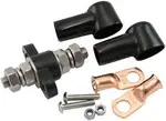Aeroflow Single Electrical Bulkhead M10Post Negative Stud Blk Termina - AF49-4062BLK