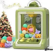 Dinosaur Claw Machine for Kids, Mini Electronic Arcade Games Vending Machine with Music, 10 Dolls 10 Twist Eggs for Christmas Birthday Gift Age 3+ Years