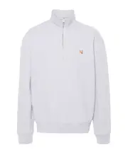 Fox Head semi-zipper sweater XL,L,M White