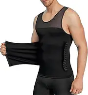 [TAILONG] Men Body Shaper Slimming Vest Tight Tank Top Compression Shirt Tummy Control Underwear Moobs Binder