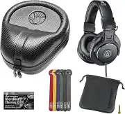 Audio-Technica ATH-M30x Closed-Back Monitor Headphones (Black) + Slappa Full...