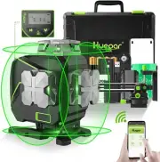 4D Cross Line Laser Level Self-Leveling with LCD Screen Remote Control HUEPAR