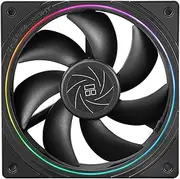 Thermalright TL-S12 CPU Fan Case Cooler PWM Fan, fine Aperture Light Effect,4pin PWM Connector Computer Fan with ARGB Aperture, 1500RPM Speed PC Cooling Fan(120mm, Black)
