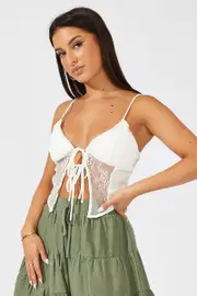 White Cami Top - Size 10, Women's Cami