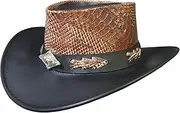 [Generic] Snake Skin Cowboy Leather Hat