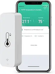 UanTii Smart Temperature Humidity Sensor Tuya WiFi Indoor Thermometer APP Remote Monitor Compatible with Alexa Google Assistant